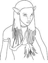 coloriage avatar le visage